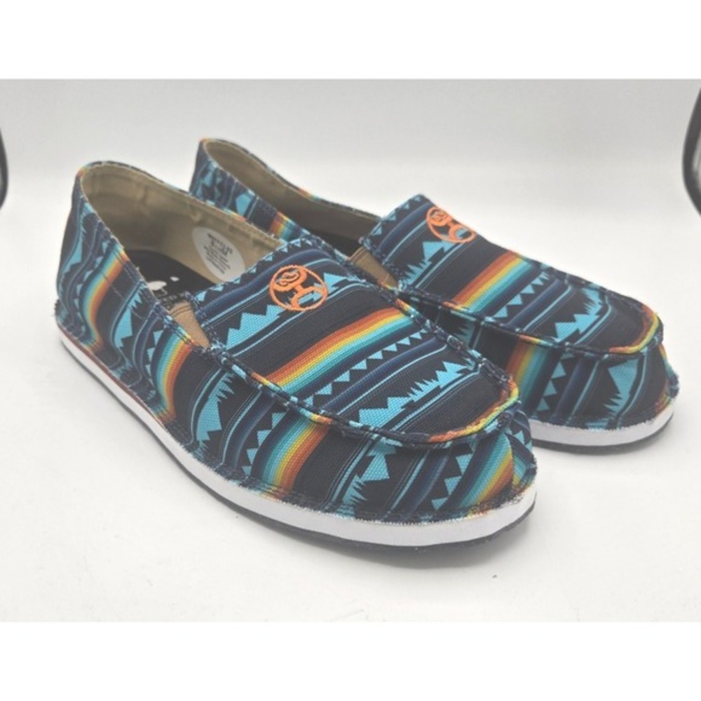 Twisted X WHYCL02 Women's Southwestern Canvas Slip-On Shoes - Size 8.5M